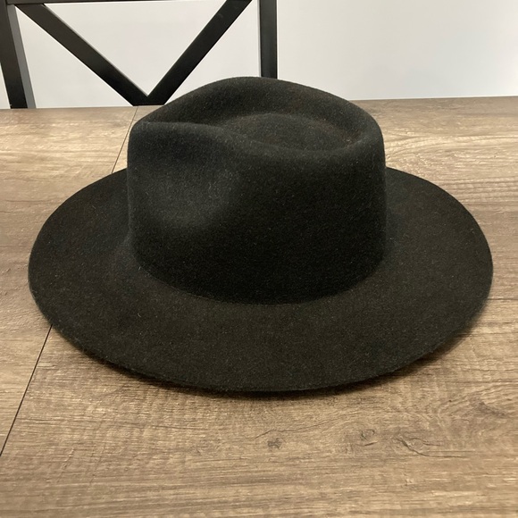 Gigi Pip - Zephyr Rancher teardrop felt fedora hat - Size 55 (S) - Black - Picture 6 of 10